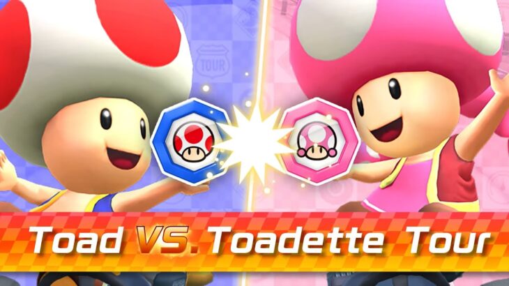 Mario Kart Tour 『マリオカートツアー』 First Look at Toad vs. Toadette Tour – Team Toadette – Gameplay ITA
