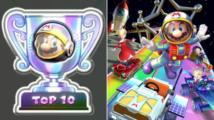 Mario Kart Tour – All-Cup Ranking Top 10 Badge + All Courses (Space Tour)