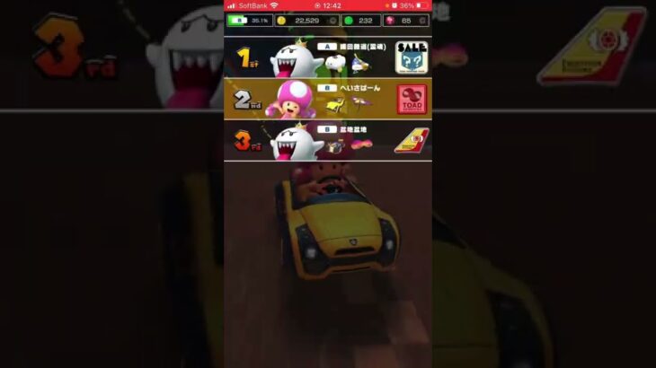Turmariocart Someone with the handle “ghost” is using Theresa. マリオカートツアー　こんな偶然あるんか
