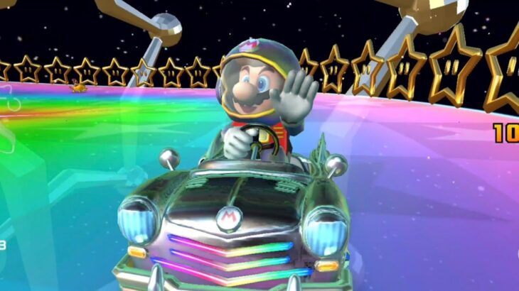 【マリオカートツアー】3DS レインボーロード プレイ動画【4K】 Mario Kart Tour: 3DS Rainbow Road Gameplay 4K