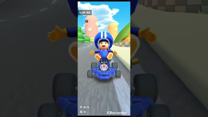 【マリオカートツアー】タイムアタック走ってみた結果1回目より4回目🍄＃マリカツ＃指の動き