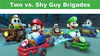 2-PLAYER CHALLENGE VS SHY GUY BRIGADES: Too Many Jumps! | Exploration Tour (2023) | Mario Kart Tour