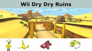 GIANT & SMALL BANANA, AND COIN FRENZIES: Wii Dry Dry Ruins Run | Ninja Tour (2023) | Mario Kart Tour