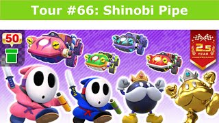PINK SHY GUY (NINJA) DEBUT: Shinobi Pipe Pulls Compilation | Samurai Tour | Mario Kart Tour
