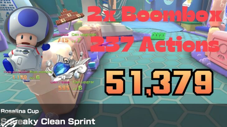 Squeaky Clean Sprint | NONSTOP COMBO 2x Boombox [237 AC] & Raio me ajudando | Mario Kart Tour