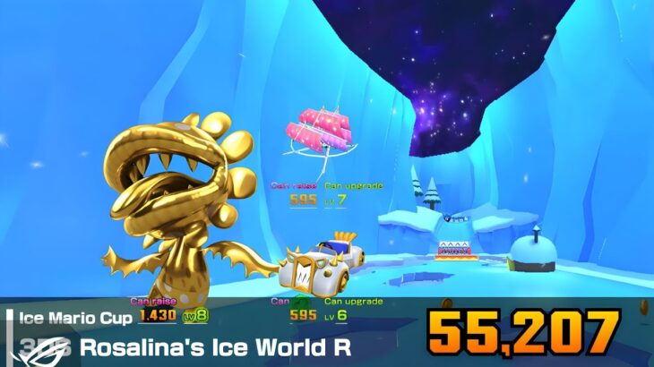3DS Rosalina’s Ice World R – NONSTOP COMBO – Mario Kart Tour.