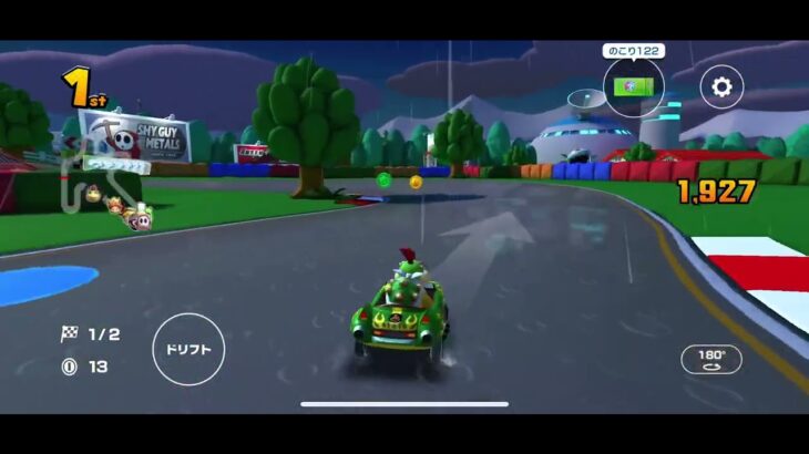 【マリオカートツアー】クッパJr.でルイージサーキットを爆速ドライブ