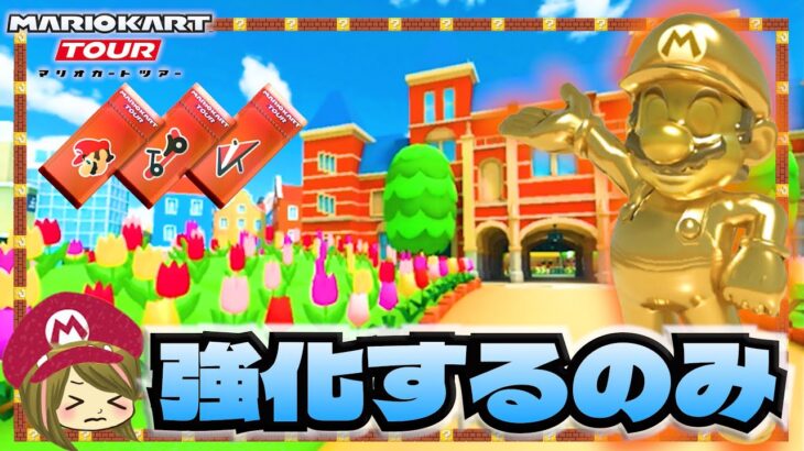 ゴールドマリオのためにチケット使って強化＆スコア上げ！【マリオカートツアー】