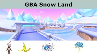 Giant Bananas Slow Down Everyone, Including Me! GBA Snow Land | Holiday Tour (2023) |Mario Kart Tour