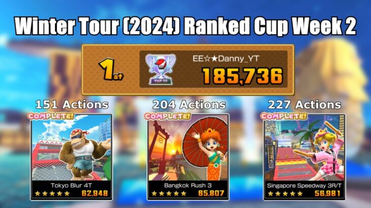 Mario Kart Tour – Winter Tour (2024) Ranked Cup Week 2 185,736
