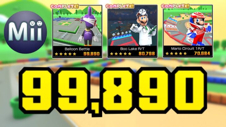 SO CLOSE TO 100K! New Year’s Tour (2024) Mii Cup – 251,372 pts (Mario Kart Tour)