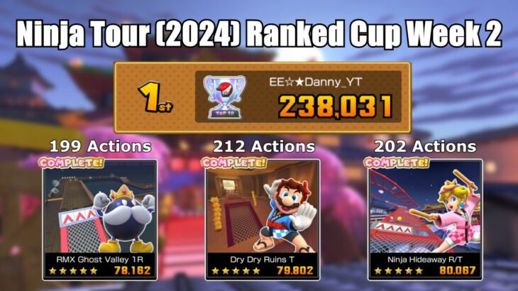 Mario Kart Tour – Ninja Tour (2024) Ranked Cup Week 2 238,031 pts