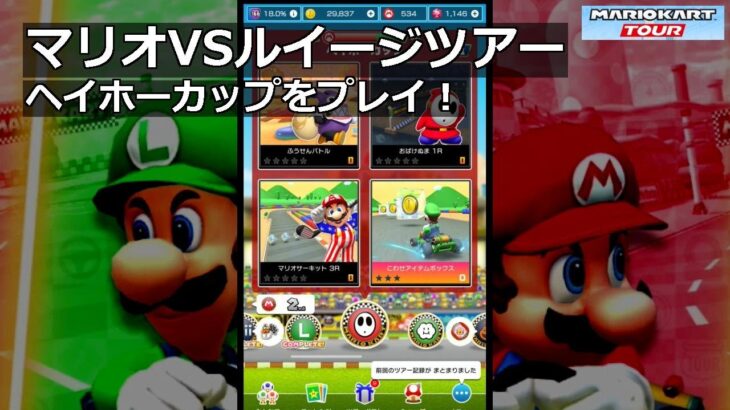 【マリオカートツアー】マリオVSルイージツアー・ヘイホーカップをプレイ！・