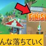 マリオカートツアー　ゴールした後にみんな落ちていくのだが、