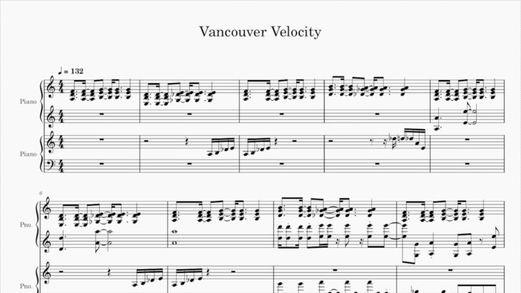 【ピアノアレンジ】マリオカートツアー バンクーバーバレー  Mario Kart Tour – Vancouver Velocity (Sheet Music)