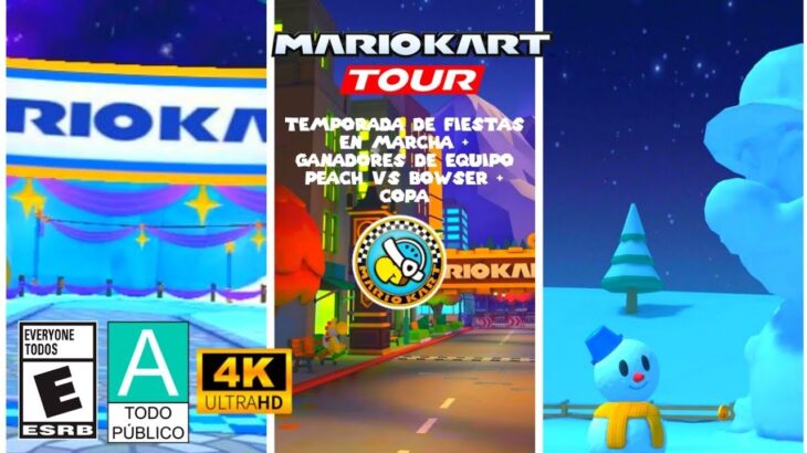 Mario Kart Tour Temporada De Fiestas En Marcha + Ganadores De Equipo P Vs B + Copa Hermano Hielo