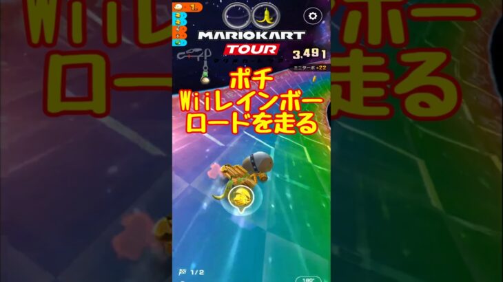 【オンライン対戦】ポチがWiiレインボーロードを走ります【マリオカートツアー】 #マリオカートツアー  #スマホ版マリオカート　#マリオカート