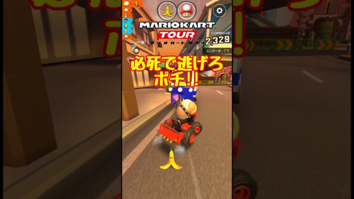 【オンライン対戦】必死で逃げろポチ!!【マリオカートツアー】 #マリオカート #マリオカートツアー #スマホ版マリオカート