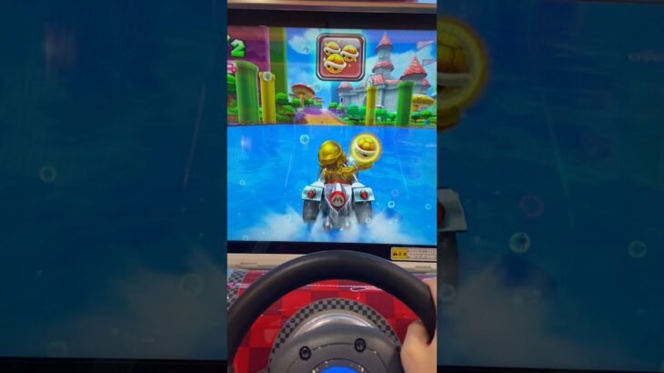 マリオカートで水の上を走ってみた！(ゴールドこうら持ち)