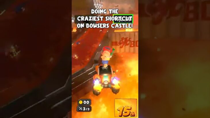 CRAZIEST SHORTCUT ON BOWSERS CASTLE OP TRICK MARIO KART WORLD #mariokartworld #nintendoswitch2
