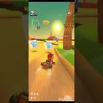 マリオカートツアーのヨッシーさばくRをしました。