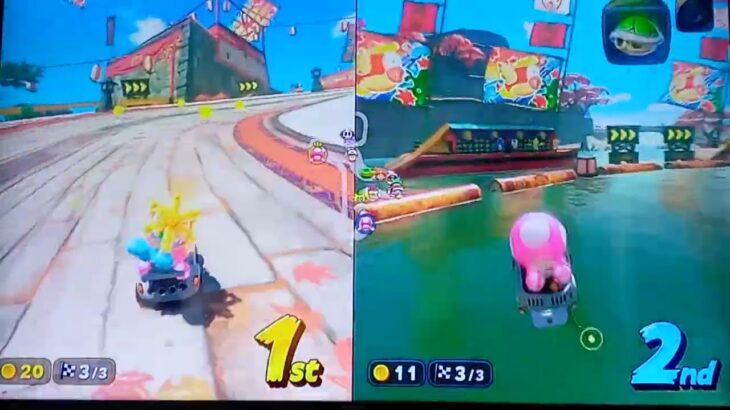 初見プレイの友人と２人プレイ！（２）【マリオカートワールド】