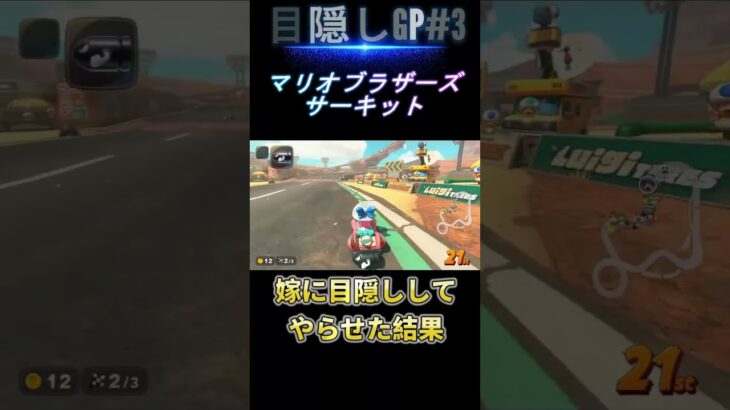 マリオカートワールド嫁に目隠ししてやらせた結果w
