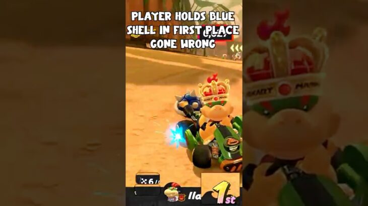 PLAYER BLUE SHELL FIRST PLACE GONE WRONG BLUE YOURSELF SPEEDRUN #shorts #mariokart #nintendo