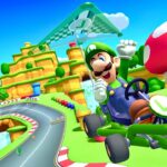 ルイージ＋スケルトン＋チェッカーグリーン 走行動画 [マリオカートツアー]