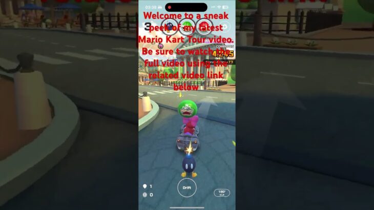 Mario Kart Tour latest video sneak peek #gaming #mariokarttour #mariokart #mario #racinggame #shorts