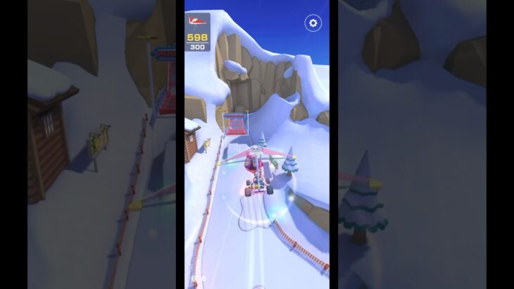 ロープウェイ無しで雪山を風だけで駆け上るw #マリオカート #shorts #マリオカートツアー #実況